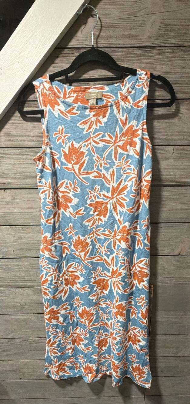 Denim & Co. Naturals Dress Size XS Blue Floral Midi